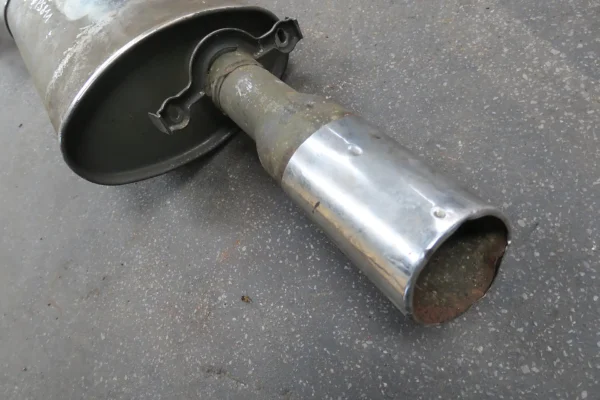 Porsche 944 S 2 Bischoff Dämpfer Nachschalldämpfer inkl. Abgasrohr 94411108302 Edelstahl exhaust system rear muffler – Bild 6