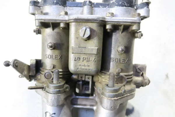 Porsche 356, 912 SOLEX Vergaser 40PII-4 Vergaser mit Ansaugbrücke 616.108.311.01 und Endrohr – Bild 4