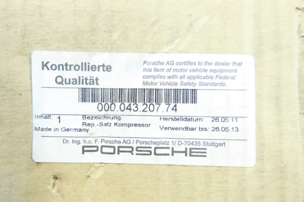 Porsche Cayenne 92A 958 Original Kompressor Luftfederung 00004320774 NEU! NEW! ATE 95835890100 Luftfahrwerk Fahrwerk – Bild 5