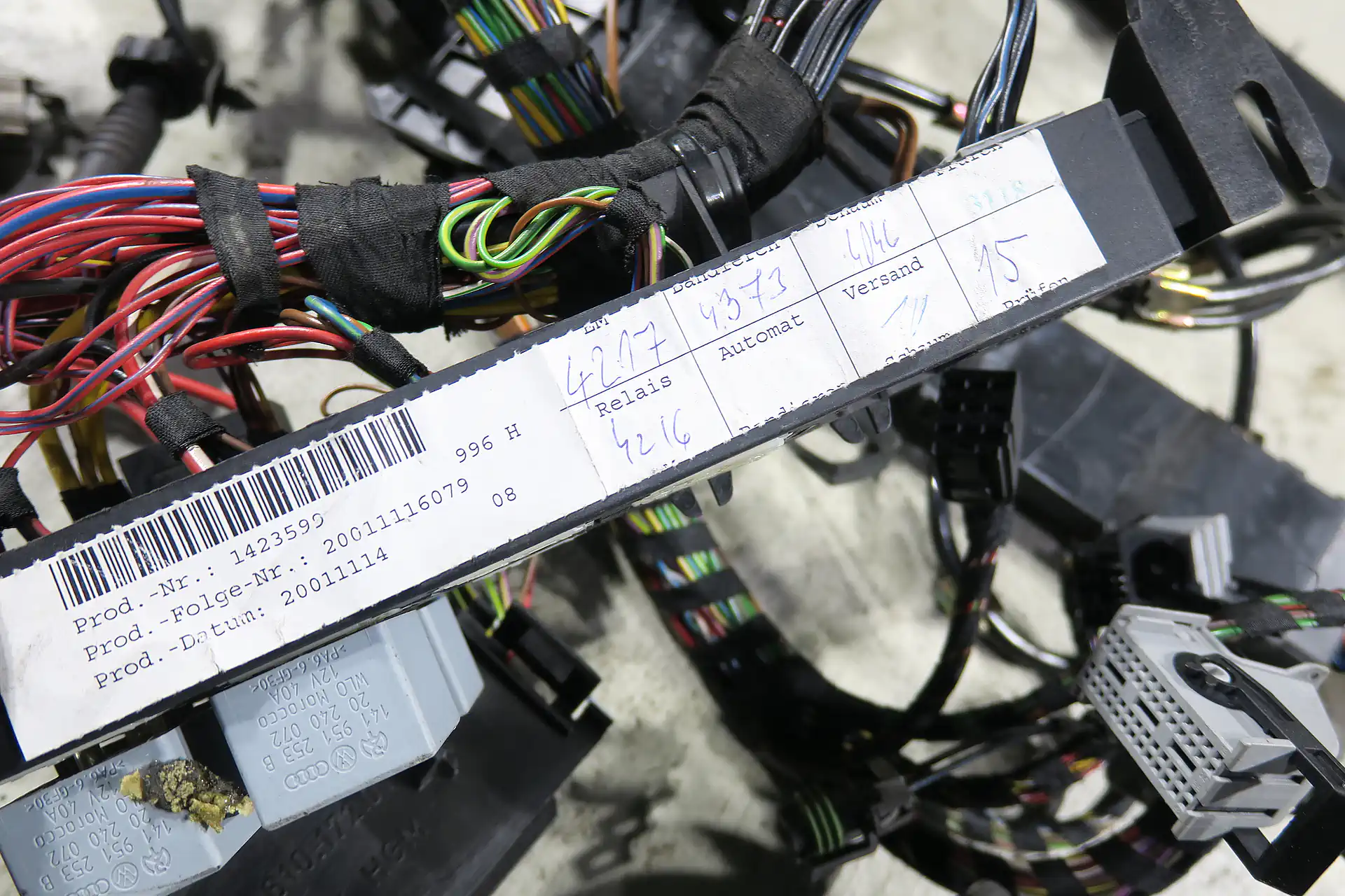 Porsche 911 996 C2 Coupe Schalter Baujahr 2003 Kabelbaum LL Heck Hinterwagen 99661290500 Leitungssatz Original wiring harness Facelift – Bild 5