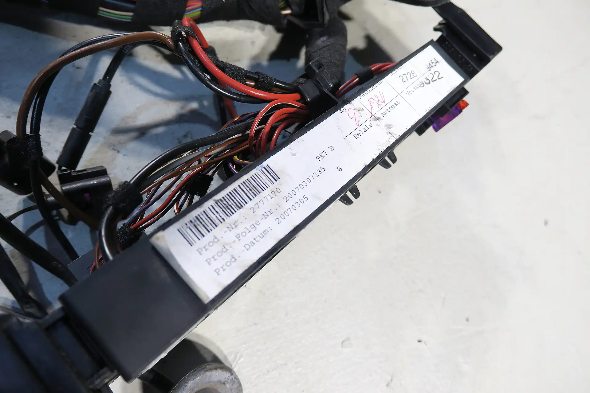Porsche 911 997 Turbo Coupe Schalter Baujahr 2007 Kabelbaum LL Heck Hinten 99762290500 Leitungssatz Original wiring harness – Bild 5